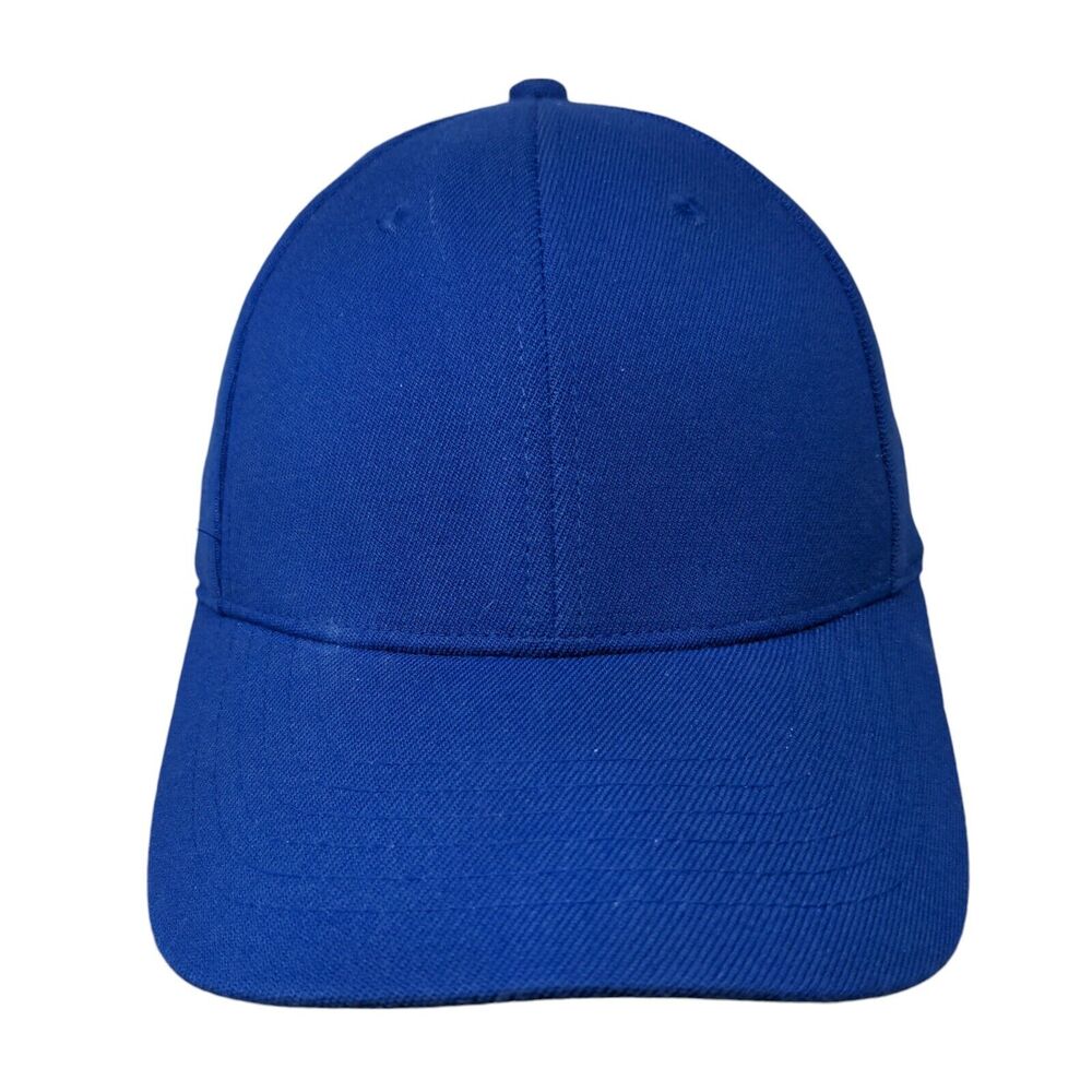 NU-FIT by KC Caps Fitted Hat Blue Small/Medium Solid 6 Panel Blank